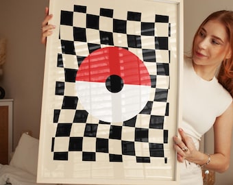 Bauhaus Pokeball Minimalistic Pokemon Poster