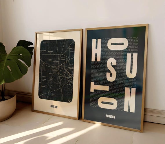 Houston Typography Print, Wall Art, Digital Poster, Digital Art, City map of Houston city, Minimalistic print, USA, United States, Texas