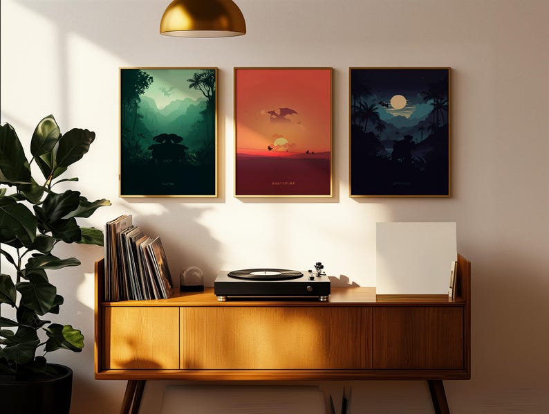 Pokemon Art Prints Set – Charizard, Blastoise, Venusaur (Digital Download) image 3