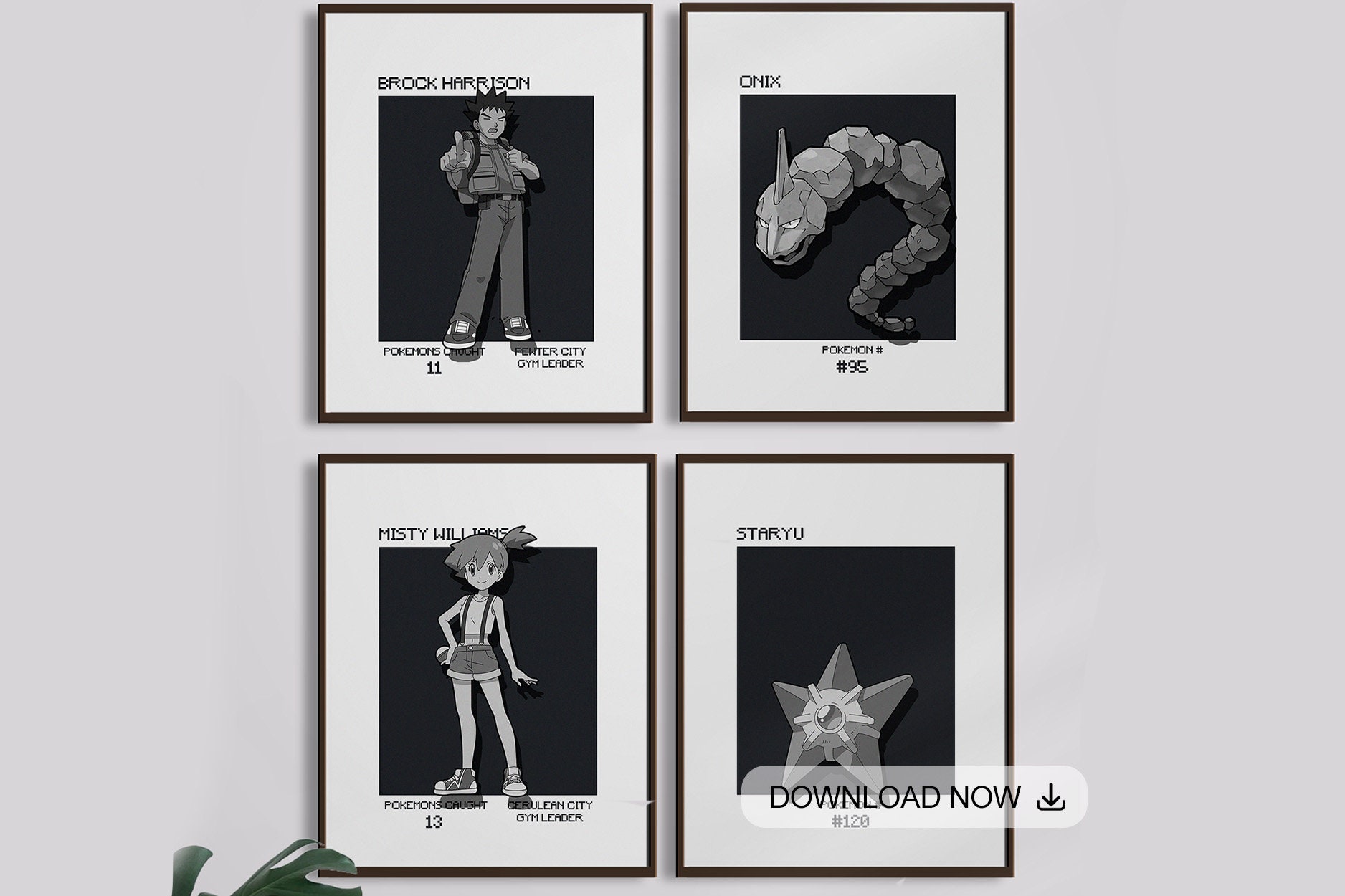 Onix Pokemon Digital Print Art Poster A4 for Children's 