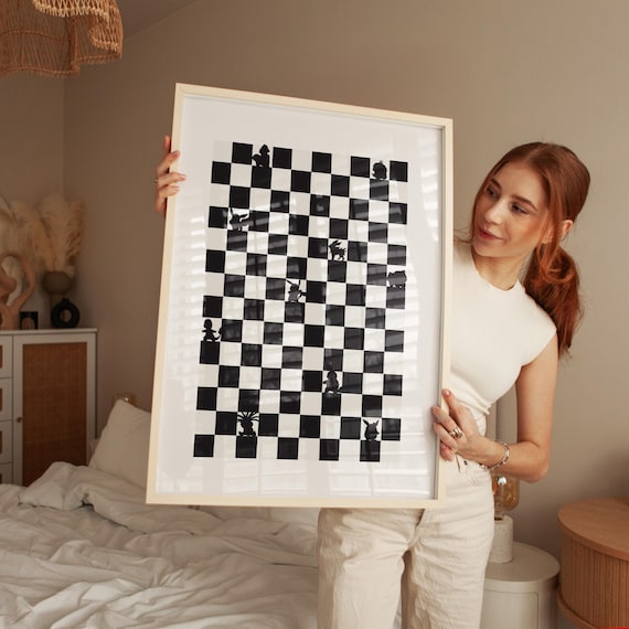Checkered Pokemon Poster – Black and (off-)white Pokemon Print (Digital Download)