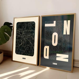 London Typography Print, Wall Art, Digital Poster, Digital Art, City map of London city, Minimalistic print, high resolution, England, UK