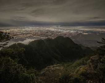 Monsoon Nights in Albuquerque, New Mexico from the Sandia Crest- Photo Print