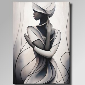 Woman, Abstract Wall Art, Black Woman, Black Girl, Modern Wall Art, Colorful Wall Art, Unique Wall Art