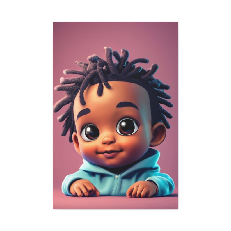 Baby Boycanvas Art for Nursery, African American Baby Room Decor, Kids Room Decor, Nursery Wall