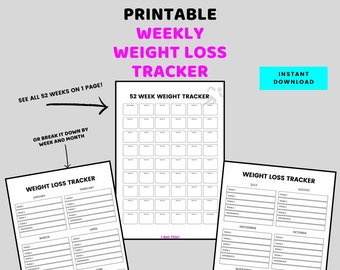 Printable Weight Loss Tracker