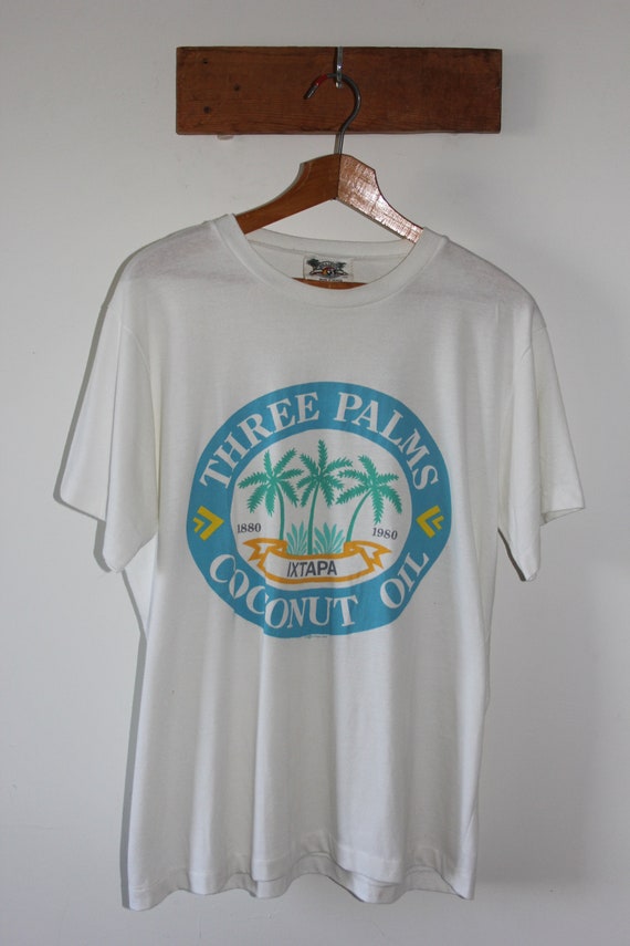 1980s Single Stitch Three Palms Coconut Oil T-Shir