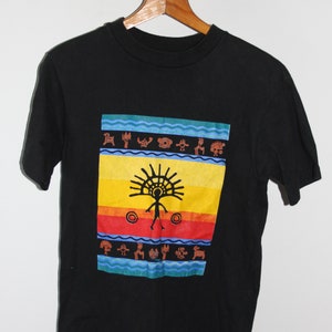 90s Single Stitch Tribal Black T-Shirt