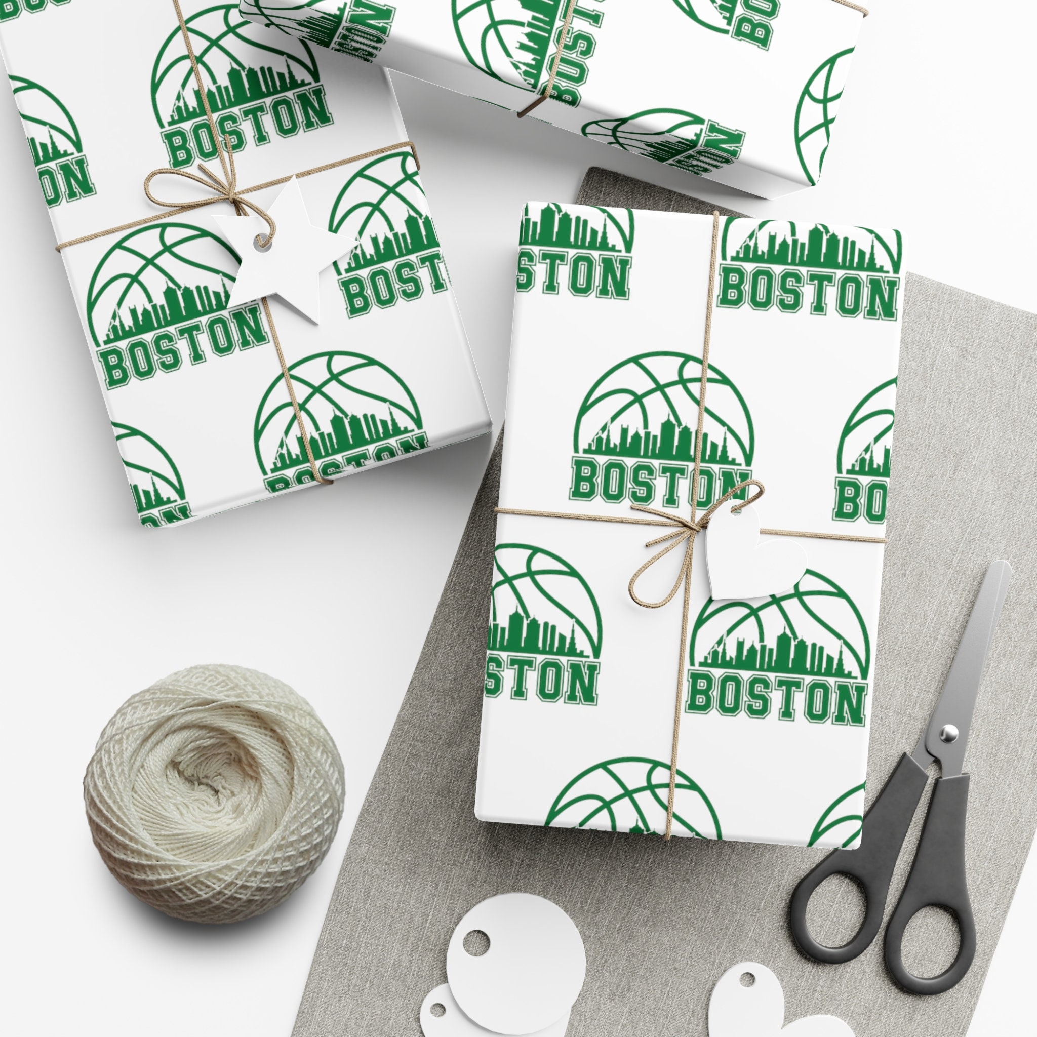 Boston Celtics Basketball Gift Wrapping Papers Etsy