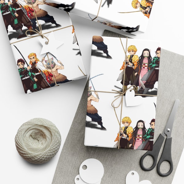 Demon Slayer Wrapping Paper Etsy