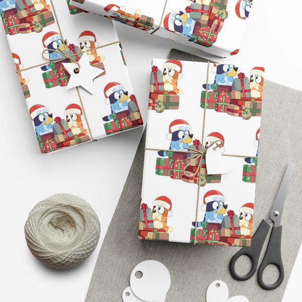 Bluey and Friends Christmas Holiday Gift Wrapping Papers