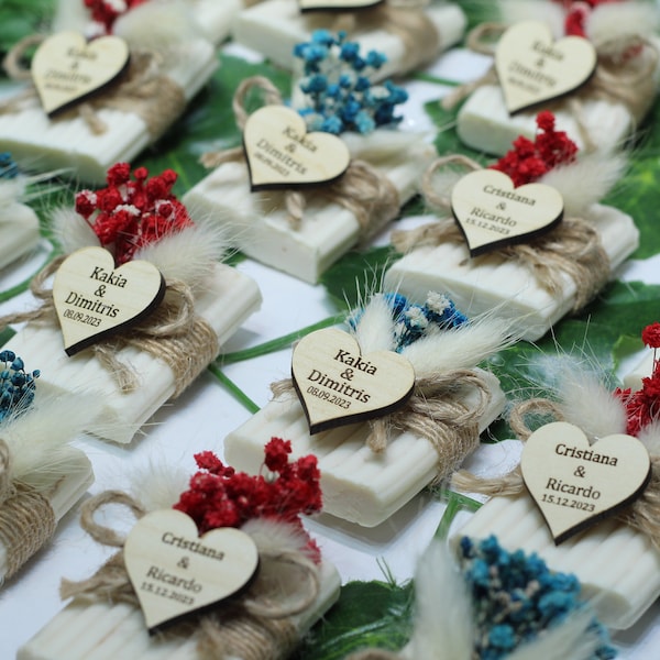 Mini Soap Favors, Wedding Favors for Guests in Bulk, Handmade Soap Favors, Rustic Wedding Favors, Scented Soap Favors, Bridal Shower Soaps