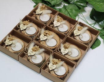 Wedding Favors, Personalized Gifts, Bridal Shower Favors, Rustic Wedding Gifts, Personalized wedding favors in bulk, Rustic tealight holder