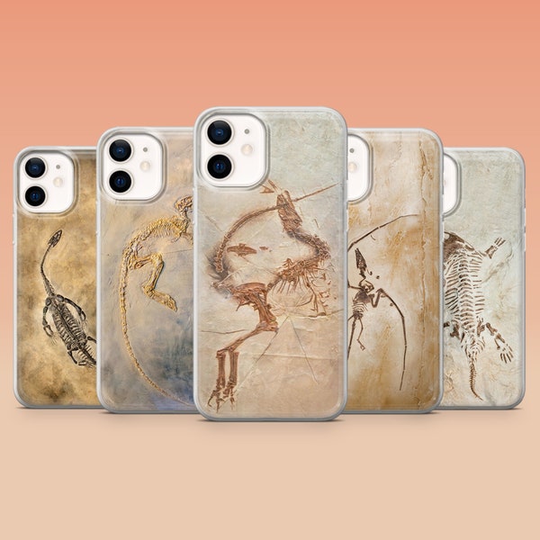 Fossil Bone Phone Case Prehistoric Cover for iPhone 15, 14, 13, 12, 11, Samsung S23Ultra, S22, S21FE, A54, A34, A14, Pixel 8, 7A, 7Pro, 6Pro