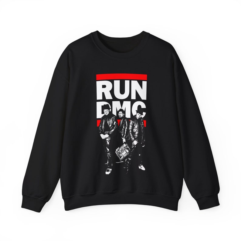 RUN DMC Sweatshirt Run Dmc Big Logo Active Wear Hip Hop Celebrity
