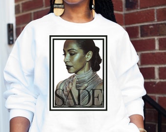 Sade 80s Pop Crewneck Sweatshirt - Retro Music Fan Gift