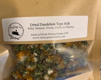 Dandelion tops dried