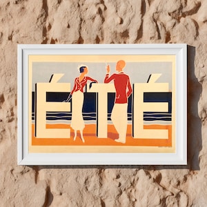 French Riviera Poster | Cote d&#39;Azur France wall art print | Mediterranean style decoration