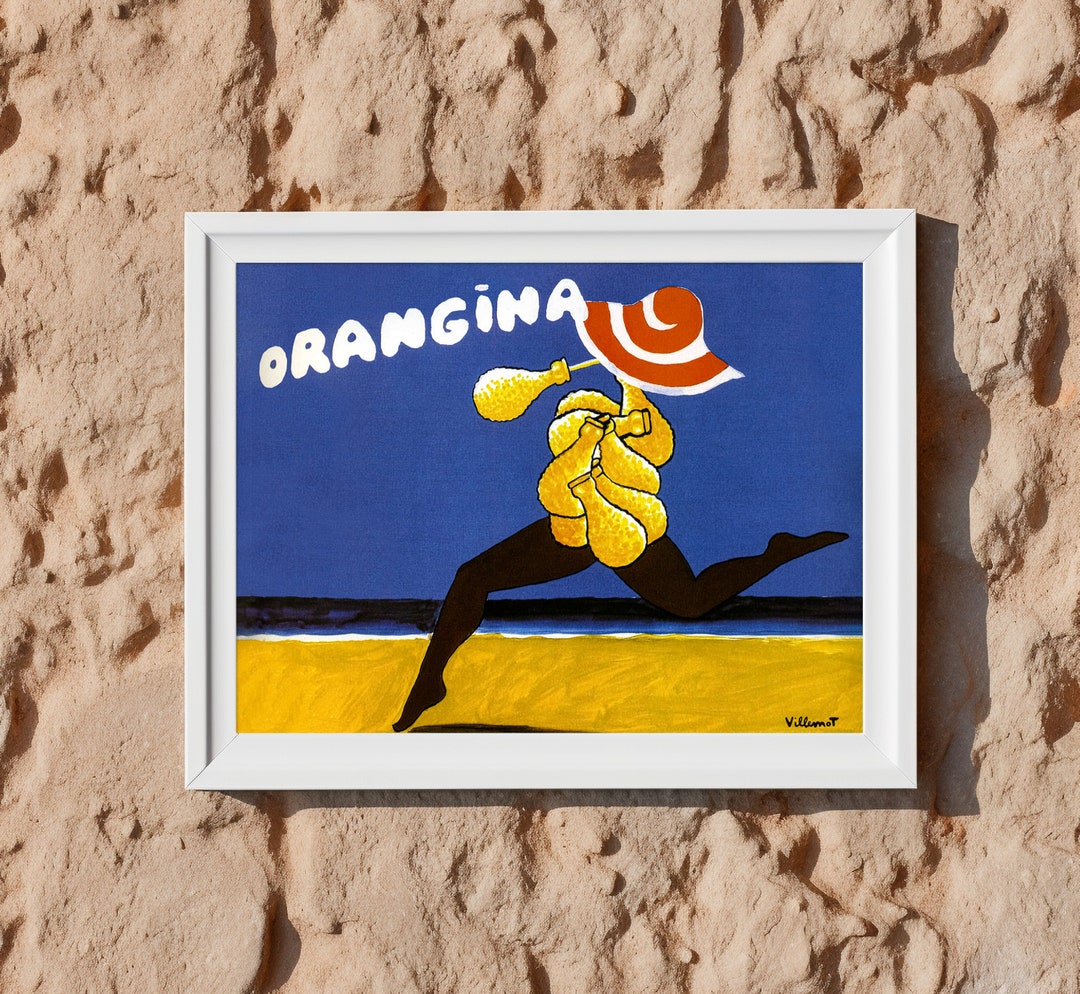 thumbnail image 2 of Vintage Orangina Poster By Villemot – 16x20 Art Print – Paper 2 of 5