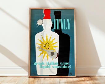 Liquid Sunshine Radium Poster Hand Illustrated and Designed by