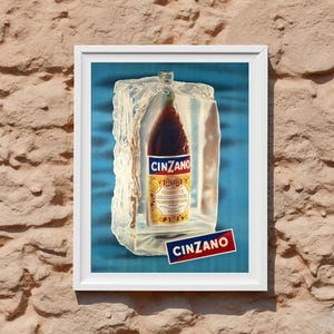 Cinzano Poster | Vintage Advertisement Wall Art Print | Mediterranean style decoration