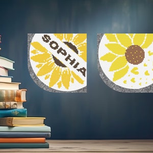 Bundle of 2 Corner Bookmark Cross Stitch Pattern, Flower Embroidery, Floral Wreath CrossStitch, Diy Embroidery Bookmark for Book Lover Gift