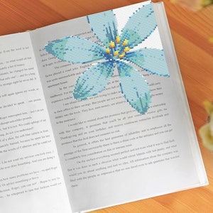 Corner Bookmark Cross Stitch Pattern, Flower Embroidery, Floral Wreath CrossStitch, Diy Embroidery Bookmark for Book Lover Gift