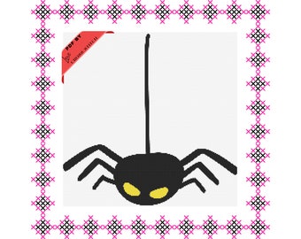 Spider Cross Stitch,Insect CrossStitch Pattern,Beginner Needlepoint Scheme, Spider  Embroidery,Customizable