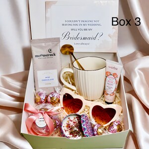Bridesmaid Proposal Gift Box, Birth Flower Necklace, Maid of Honor Gift