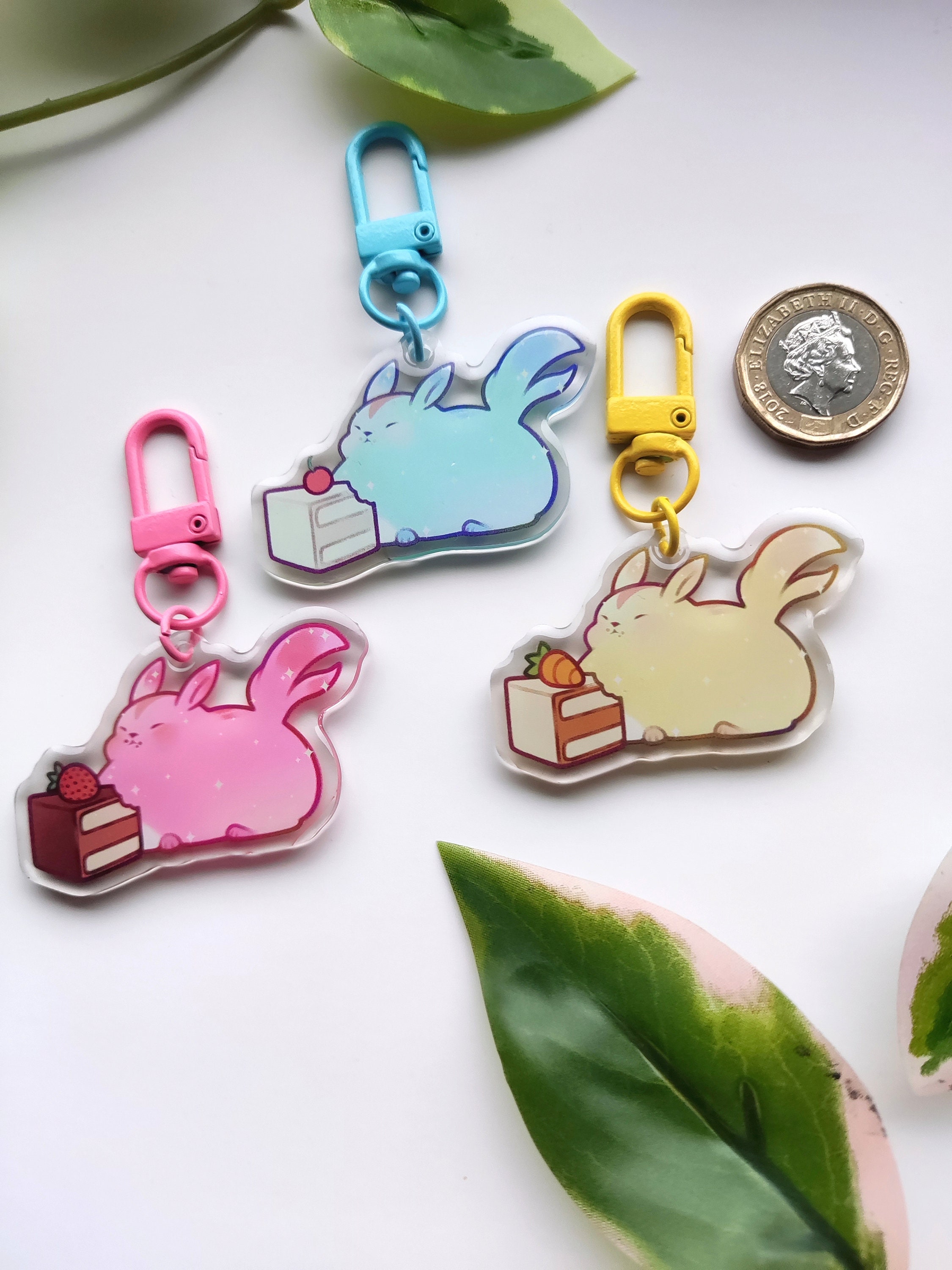 FFXIV Fat Cake Carbuncle Charms 2 Acrylic Epoxy Scholar Summoner ...