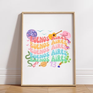 The Eras Tour Retro Print - Buenos Aires -  PNG