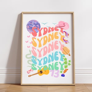 The Eras Tour Retro Print - Sydney -  PNG