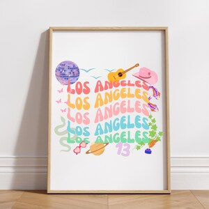 The Eras Tour Retro Print - Los Angeles -  PNG