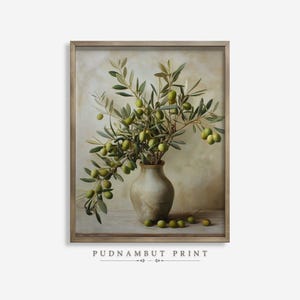 Olive Tree Art Print: Vintage Mediterranean Decor (Digital Download)