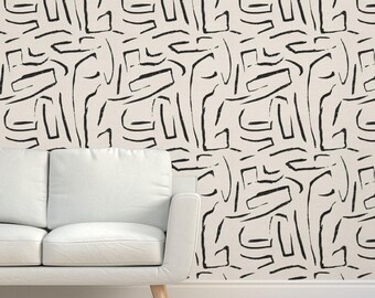Geometric Grasscloth Wallpaper – Rustic Neutral Sisal Texture