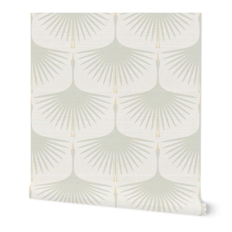 Art Deco Swan Grasscloth Wallpaper Art Deco Swans by Katerhees Gray — free download