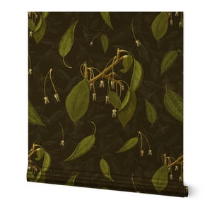 Carta da parati metallizzata Teeth Gold o Silver - Devour di 11amdesigns - Rotolo di carta da parati vintage botanica vittoriana spettrale Anatomy di Spoonflower