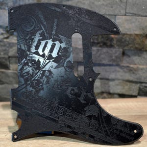 Vintage Star Brewing Textured Pickguard Black - Fits Fender Telecaster - USA Made