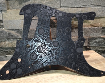 Black Sugar Skulls slagplaat met textuur - Fender Stratocaster - VS