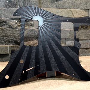 Black Textured Rising Sun Pickguard for Charvel Pro-Mod So-Cal  Floyd Rose