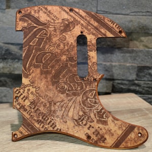 Pickguard de bétula texturizado Raiser Vintage personalizado para Fender Telecaster feito nos EUA