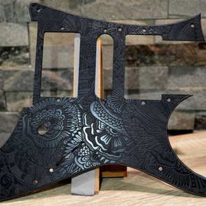 Custom Textured Hallucinogenic Snakes Pickguard IBANEZ JEM or RG550 Japan