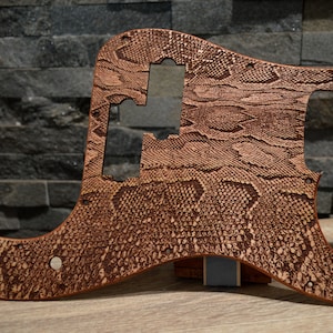 Custom Birch Snakeskin Standard P Bass Pickguard Precision Bass 13 hole Fits Fender USA