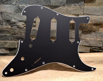 Faux Black Leather Textured Pickguard - Fits Fender Stratocaster - USA Made