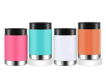 Personalized Stainless Steel Can Cooler – Engraved 4-in-1 Insulated Drink Holder