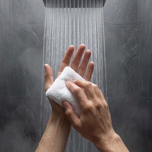 Set di panni in spugna per la pulizia – Dischetti detergenti riutilizzabili per la doccia e la cura del corpo – Realizzati a mano con materiali riciclati
