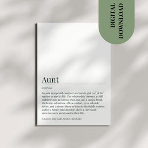Definition Karte Tante Geschenk You're Going to Be Aunt Schwangerschaft Ankündigung Baby Geburtstag Geschenk Tante Definition Weihnachtsgeschenk Beste Tante PDF