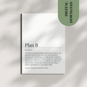 Postkarte Plan B Neue Gelegenheit, positive Einstellung, motivierende, inspirierende Karte, Freunde, Geburtstagskarte, Positivitätskarte, neue Möglichkeiten, Job