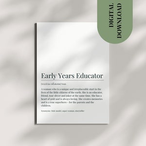 Carte postale Cadeau de remerciement pour éducateur de la petite enfance Enseignant d'âge préscolaire Merci Enseignant de maternelle Téléchargement instantané Cadeau de Noël Enseignant