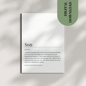 Postkarte Sohn stolze Mutter Abschlussgeschenk Geburtstagsgeschenk Sohn stolze Eltern Hochzeitstag Minimalistische Postkarte zum sofortigen Download von Elternteil